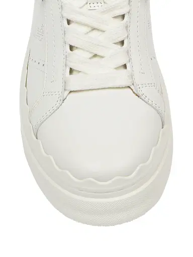 Chloé Women's Lauren Leather Low-Top Sneakers - White | Thumbnail 4 Chloé Women's Lauren Leather Low-Top Sneakers - White | Thumbnail 4