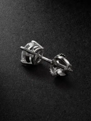 Alex Moss New York 14-Karat White Gold Diamond Single Earring - Men | Thumbnail 3 Alex Moss New York 14-Karat White Gold Diamond Single Earring - Men | Thumbnail 3