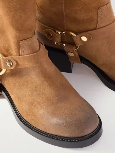 Chloé Dakota Buckled Suede Ankle Boots | Thumbnail 4 Chloé Dakota Buckled Suede Ankle Boots | Thumbnail 4