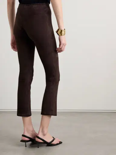 STOULS Jp Twenty Cropped Suede Flared Leggings | Thumbnail 3 STOULS Jp Twenty Cropped Suede Flared Leggings | Thumbnail 3
