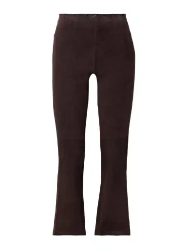 STOULS Jp Twenty Cropped Suede Flared Leggings | Thumbnail 1 STOULS Jp Twenty Cropped Suede Flared Leggings | Thumbnail 1