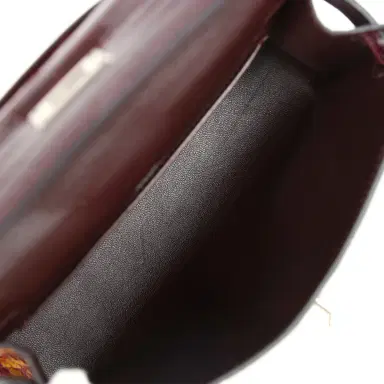 HERMÈS Hermes Kelly Pochette Bordeaux Shiny Niloticus Crocodile Palladium Hardware | Thumbnail 7 HERMÈS Hermes Kelly Pochette Bordeaux Shiny Niloticus Crocodile Palladium Hardware | Thumbnail 7