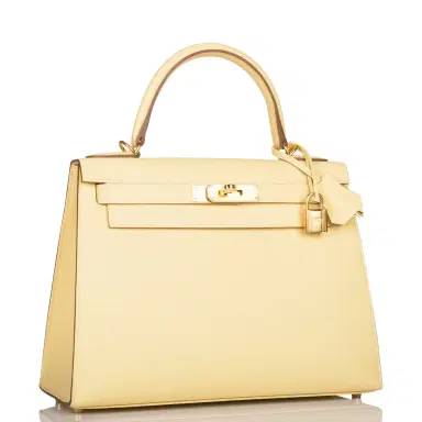 HERMÈS Hermes Kelly Sellier 28 Jaune Poussin Epsom Gold Hardware | Thumbnail 2 HERMÈS Hermes Kelly Sellier 28 Jaune Poussin Epsom Gold Hardware | Thumbnail 2