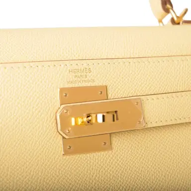 HERMÈS Hermes Kelly Sellier 28 Jaune Poussin Epsom Gold Hardware | Thumbnail 7 HERMÈS Hermes Kelly Sellier 28 Jaune Poussin Epsom Gold Hardware | Thumbnail 7