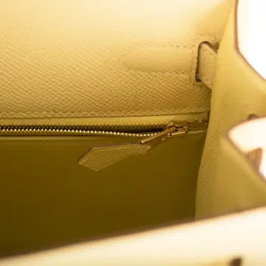 HERMÈS Hermes Kelly Sellier 28 Jaune Poussin Epsom Gold Hardware | Thumbnail 9 HERMÈS Hermes Kelly Sellier 28 Jaune Poussin Epsom Gold Hardware | Thumbnail 9
