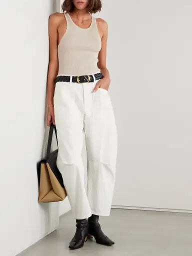 Nili Lotan Selah Ribbed Silk-jersey Tank | Thumbnail 2 Nili Lotan Selah Ribbed Silk-jersey Tank | Thumbnail 2