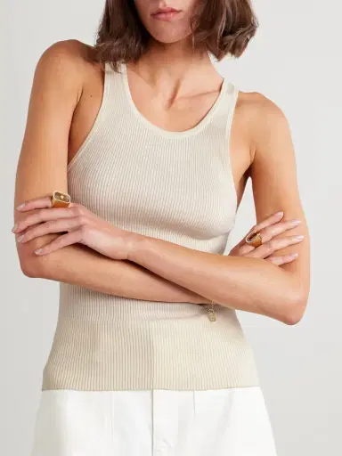 Nili Lotan Selah Ribbed Silk-jersey Tank | Thumbnail 3 Nili Lotan Selah Ribbed Silk-jersey Tank | Thumbnail 3
