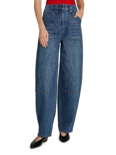 Co Women's Denim High-Waisted Balloon Jeans - Indigo - Size 31 | Thumbnail 3 Co Women's Denim High-Waisted Balloon Jeans - Indigo - Size 31 | Thumbnail 3