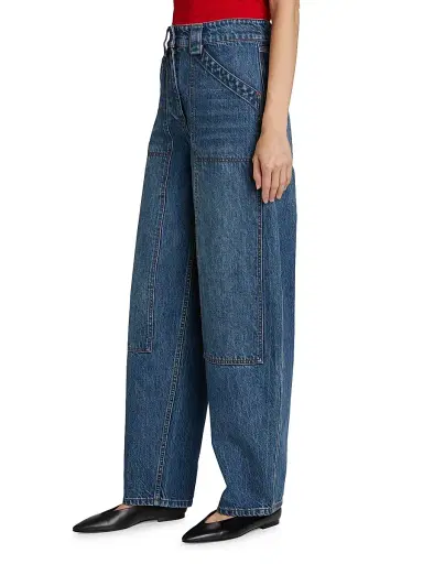 Co Women's Denim High-Waisted Balloon Jeans - Indigo - Size 31 | Thumbnail 4 Co Women's Denim High-Waisted Balloon Jeans - Indigo - Size 31 | Thumbnail 4