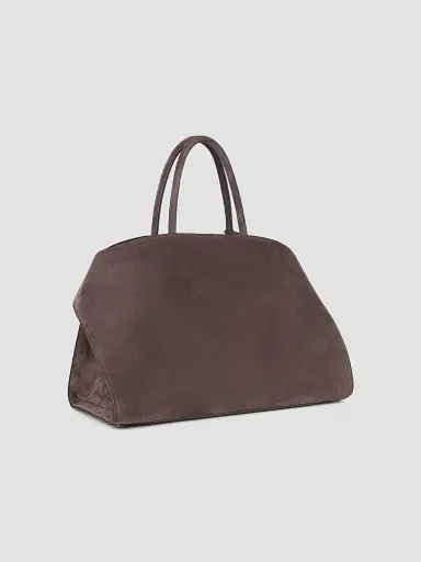 Ferragamo Women's Large Hug Suede Top Handle Bag - Testa Di Moro | Thumbnail 4 Ferragamo Women's Large Hug Suede Top Handle Bag - Testa Di Moro | Thumbnail 4