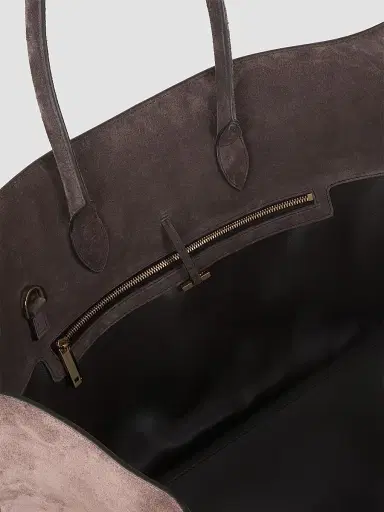 Ferragamo Women's Large Hug Suede Top Handle Bag - Testa Di Moro | Thumbnail 5 Ferragamo Women's Large Hug Suede Top Handle Bag - Testa Di Moro | Thumbnail 5
