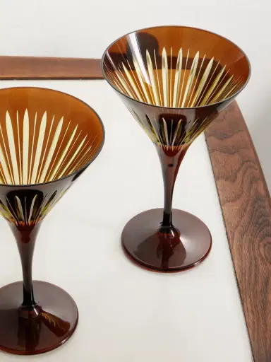 L'Objet Prism Set of Four Martini Glasses - Men | Thumbnail 3 L'Objet Prism Set of Four Martini Glasses - Men | Thumbnail 3
