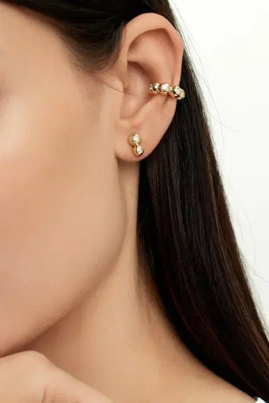 Melissa Kaye Small Audrey Double Stud Earrings | Thumbnail 2 Melissa Kaye Small Audrey Double Stud Earrings | Thumbnail 2