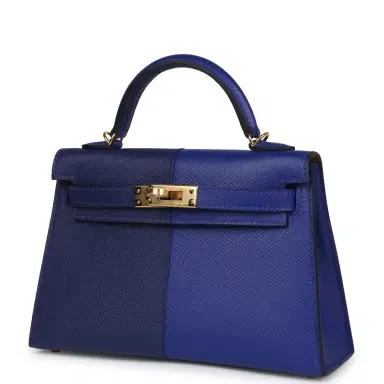 HERMÈS Hermes Casaque Kelly Sellier 20 Bleu Electric and Bleu Encre Epsom Gold Hardware | Thumbnail 5 HERMÈS Hermes Casaque Kelly Sellier 20 Bleu Electric and Bleu Encre Epsom Gold Hardware | Thumbnail 5