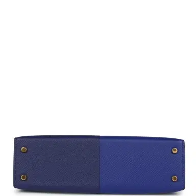 HERMÈS Hermes Casaque Kelly Sellier 20 Bleu Electric and Bleu Encre Epsom Gold Hardware | Thumbnail 6 HERMÈS Hermes Casaque Kelly Sellier 20 Bleu Electric and Bleu Encre Epsom Gold Hardware | Thumbnail 6