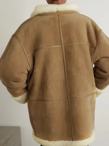 TOTEME Leather-trimmed Shearling Jacket | Thumbnail 4 TOTEME Leather-trimmed Shearling Jacket | Thumbnail 4