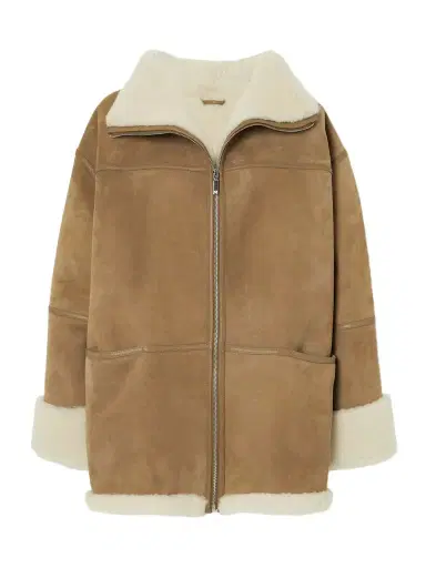 TOTEME Leather-trimmed Shearling Jacket | Thumbnail 1 TOTEME Leather-trimmed Shearling Jacket | Thumbnail 1