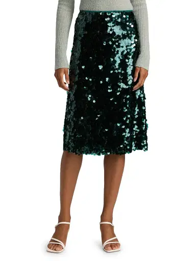 Vince Women's Lucite Sequined Midi-Skirt | Thumbnail 3 Vince Women's Lucite Sequined Midi-Skirt | Thumbnail 3