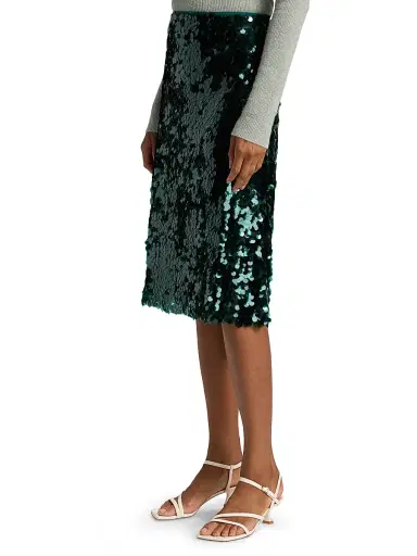 Vince Women's Lucite Sequined Midi-Skirt | Thumbnail 4 Vince Women's Lucite Sequined Midi-Skirt | Thumbnail 4