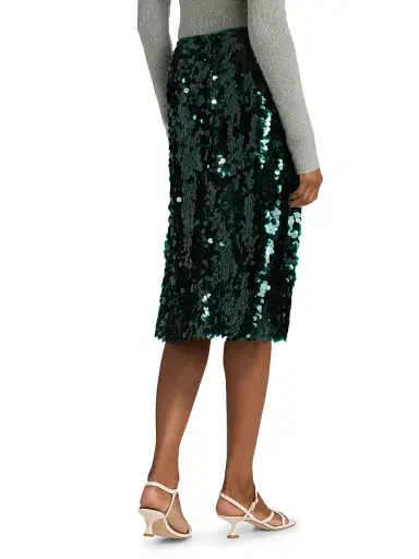 Vince Women's Lucite Sequined Midi-Skirt | Thumbnail 5 Vince Women's Lucite Sequined Midi-Skirt | Thumbnail 5