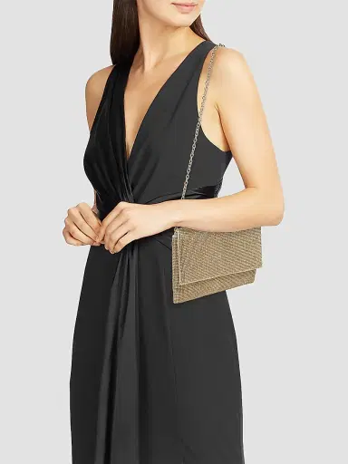 Whiting & Davis Women's Gemma Mesh Clutch - Gold | Thumbnail 2 Whiting & Davis Women's Gemma Mesh Clutch - Gold | Thumbnail 2