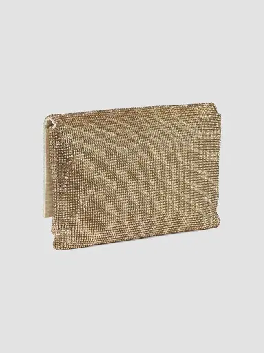 Whiting & Davis Women's Gemma Mesh Clutch - Gold | Thumbnail 4 Whiting & Davis Women's Gemma Mesh Clutch - Gold | Thumbnail 4