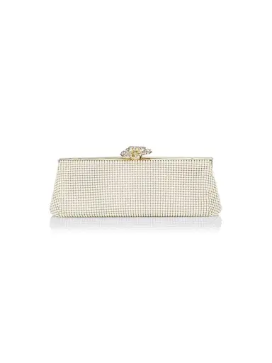 Whiting & Davis Women's Silvertone Metal & Crystal Flower Clutch - Pearl | Thumbnail 1 Whiting & Davis Women's Silvertone Metal & Crystal Flower Clutch - Pearl | Thumbnail 1