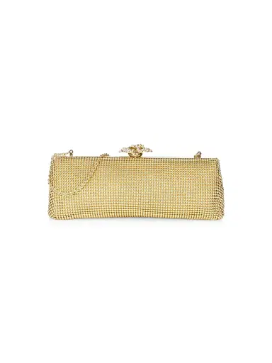 Whiting & Davis Women's Goldtone Metal & Crystal Flower Clutch - Gold | Thumbnail 1 Whiting & Davis Women's Goldtone Metal & Crystal Flower Clutch - Gold | Thumbnail 1