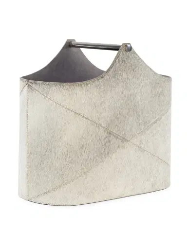 Regina Andrew Andres Hair-On Hide Basket - Grey | Thumbnail 5 Regina Andrew Andres Hair-On Hide Basket - Grey | Thumbnail 5
