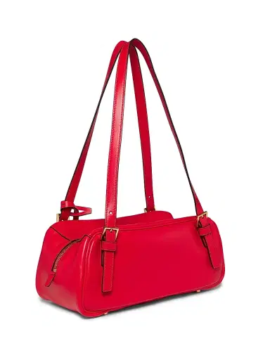 Versace Women's Tag Bowling Leather Shoulder Bag - Red Gold | Thumbnail 3 Versace Women's Tag Bowling Leather Shoulder Bag - Red Gold | Thumbnail 3