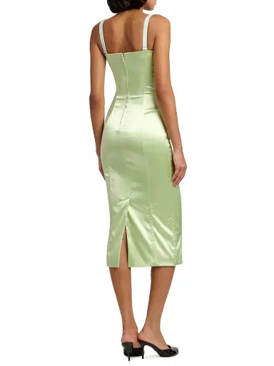 Dolce & Gabbana Women's Satin Corseted Midi-Dress | Thumbnail 5 Dolce & Gabbana Women's Satin Corseted Midi-Dress | Thumbnail 5