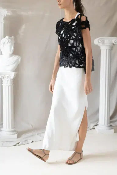 Brunello Cucinelli Fluid Skirt - Panama | Thumbnail 4 Brunello Cucinelli Fluid Skirt - Panama | Thumbnail 4