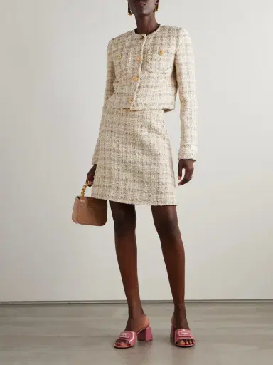 Versace Cotton-blend Tweed Mini Skirt | Thumbnail 2 Versace Cotton-blend Tweed Mini Skirt | Thumbnail 2