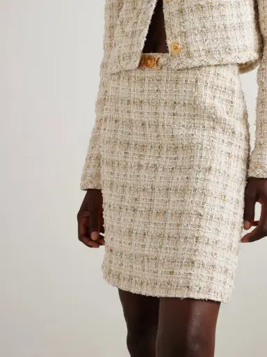 Versace Cotton-blend Tweed Mini Skirt | Thumbnail 3 Versace Cotton-blend Tweed Mini Skirt | Thumbnail 3