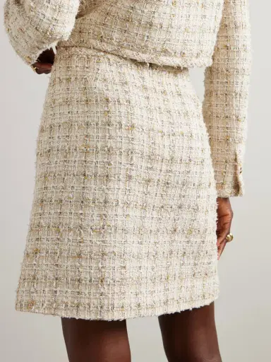 Versace Cotton-blend Tweed Mini Skirt | Thumbnail 4 Versace Cotton-blend Tweed Mini Skirt | Thumbnail 4