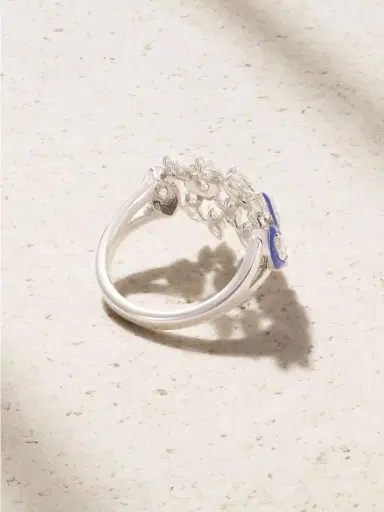 Kamyen 18-karat White Gold, Diamond And Enamel Ring | Thumbnail 3 Kamyen 18-karat White Gold, Diamond And Enamel Ring | Thumbnail 3