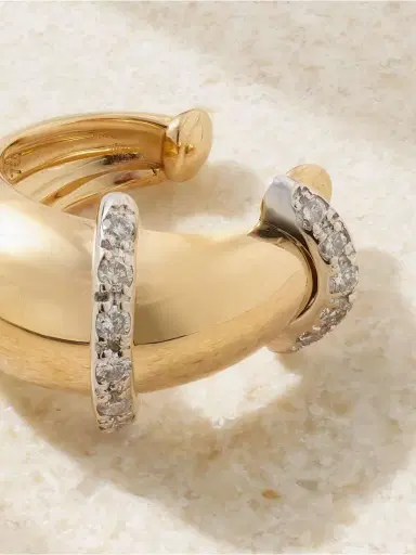 L’Atelier Nawbar Buoy 18-karat Gold, Rhodium-plated And Diamond Ear Cuff | Thumbnail 3 L’Atelier Nawbar Buoy 18-karat Gold, Rhodium-plated And Diamond Ear Cuff | Thumbnail 3