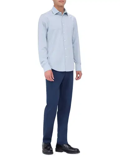 Bugatchi Men's Ooohcotton James Button-Front Shirt - Air Blue | Thumbnail 2 Bugatchi Men's Ooohcotton James Button-Front Shirt - Air Blue | Thumbnail 2