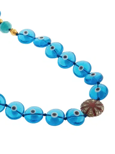 Ileana Makri Women's Globetrotter 18K Yellow Gold, Sterling Silver & Mixed-Media Evil Eye Beaded Necklace - Blue | Thumbnail 2 Ileana Makri Women's Globetrotter 18K Yellow Gold, Sterling Silver & Mixed-Media Evil Eye Beaded Necklace - Blue | Thumbnail 2