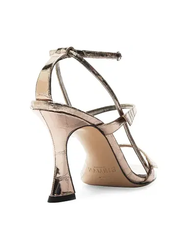 Alexandre Birman Women's Tita 85MM Metallic Leather Cage Sandals - Grafite | Thumbnail 3 Alexandre Birman Women's Tita 85MM Metallic Leather Cage Sandals - Grafite | Thumbnail 3