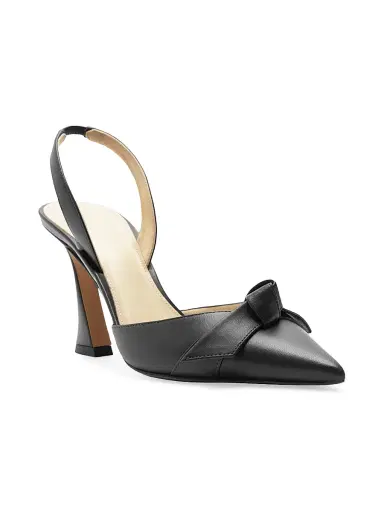 Alexandre Birman Women's Clarita Bell 85MM Leather Slingback Pumps - Black | Thumbnail 2 Alexandre Birman Women's Clarita Bell 85MM Leather Slingback Pumps - Black | Thumbnail 2