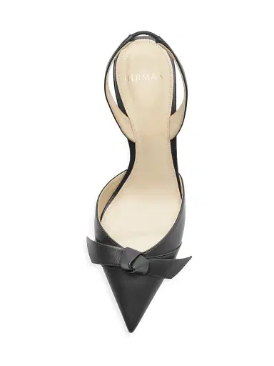 Alexandre Birman Women's Clarita Bell 85MM Leather Slingback Pumps - Black | Thumbnail 4 Alexandre Birman Women's Clarita Bell 85MM Leather Slingback Pumps - Black | Thumbnail 4