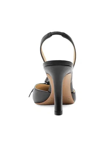 Alexandre Birman Women's Clarita Bell 85MM Leather Slingback Pumps - Black | Thumbnail 9 Alexandre Birman Women's Clarita Bell 85MM Leather Slingback Pumps - Black | Thumbnail 9