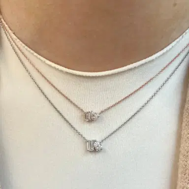 Stephanie Gottlieb Mini Emerald-Heart Two Stone Necklace | Thumbnail 4 Stephanie Gottlieb Mini Emerald-Heart Two Stone Necklace | Thumbnail 4