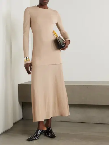 Jil Sander Layered Crepe Maxi Dress | Thumbnail 2 Jil Sander Layered Crepe Maxi Dress | Thumbnail 2