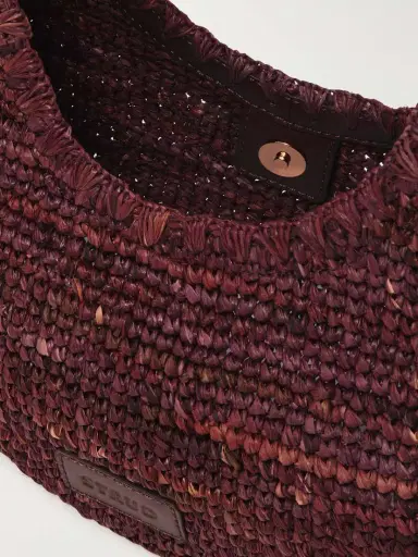 Staud Moon Leather-trimmed Raffia Tote | Thumbnail 5 Staud Moon Leather-trimmed Raffia Tote | Thumbnail 5