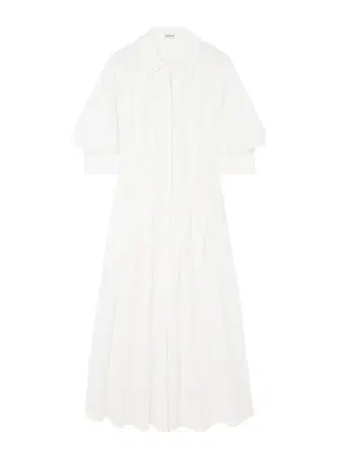 Simkhai Jazz Pleated Cotton-blend Poplin Midi Shirt Dress | Thumbnail 1 Simkhai Jazz Pleated Cotton-blend Poplin Midi Shirt Dress | Thumbnail 1