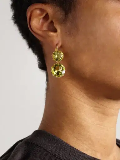 Ileana Makri Double Crown 18-karat Gold Topaz Earrings | Thumbnail 2 Ileana Makri Double Crown 18-karat Gold Topaz Earrings | Thumbnail 2