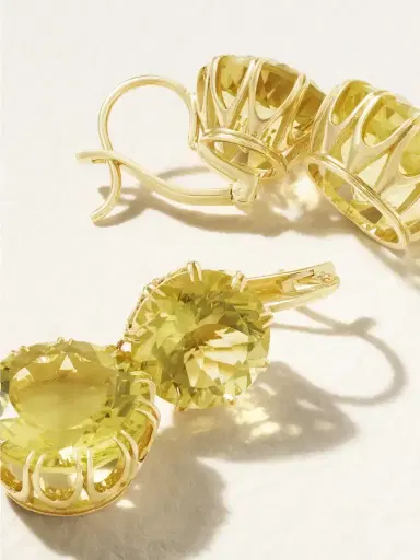 Ileana Makri Double Crown 18-karat Gold Topaz Earrings | Thumbnail 3 Ileana Makri Double Crown 18-karat Gold Topaz Earrings | Thumbnail 3