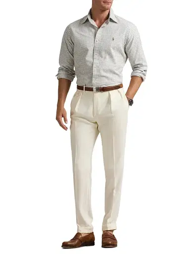 Polo Ralph Lauren Men's Classic-Fit Gingham Oxford Shirt - Grey Heather White | Thumbnail 2 Polo Ralph Lauren Men's Classic-Fit Gingham Oxford Shirt - Grey Heather White | Thumbnail 2